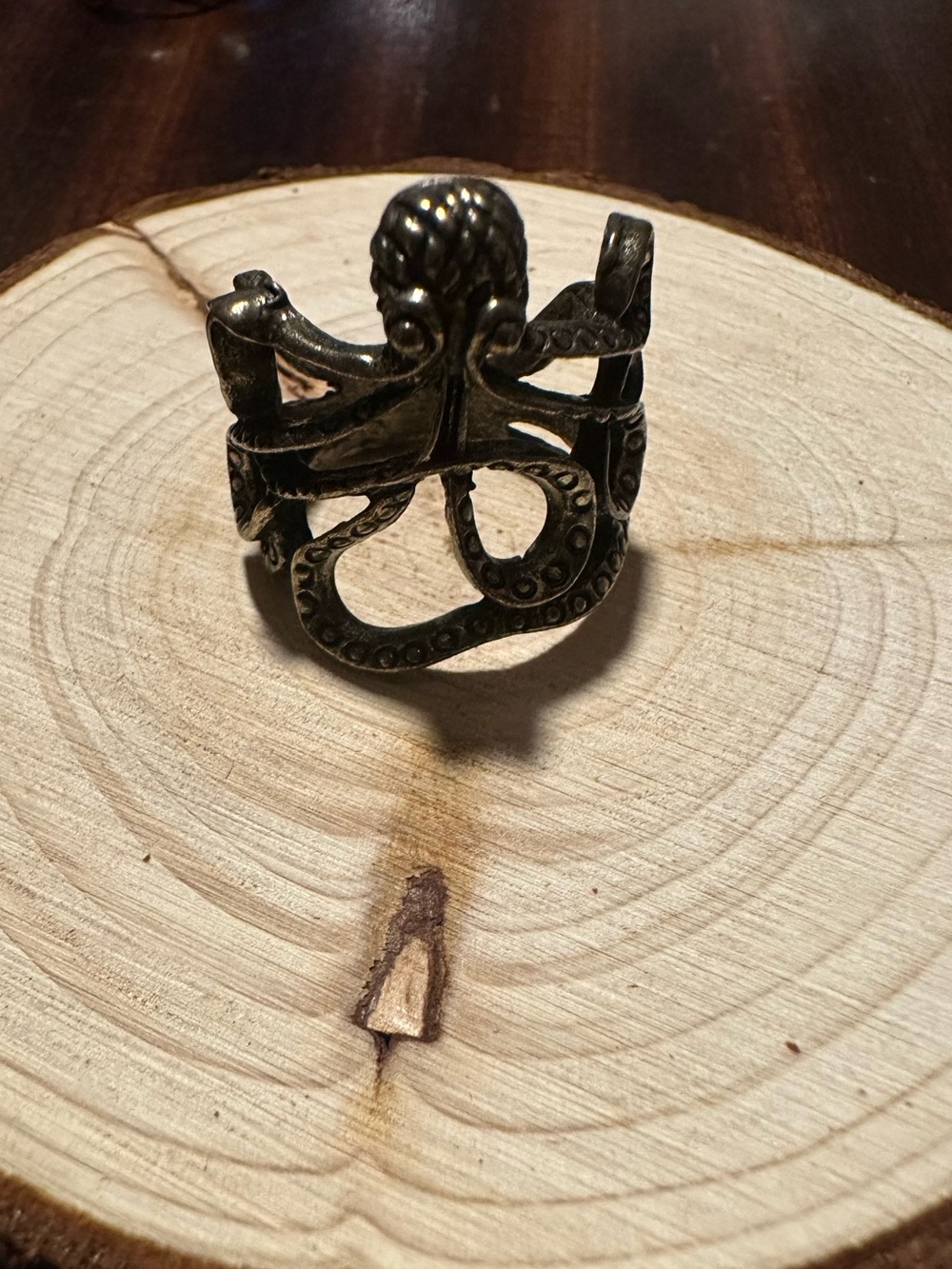 Octopus Ring Bronze Tone Size 6